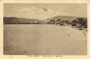 colombia, PUERTO COLOMBIA, Playa del Mar, Sea-shore (1920s) Postcard