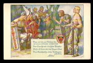 Austria 1894 CLAHODA signed Bohemia/Poster Stamp Postcard