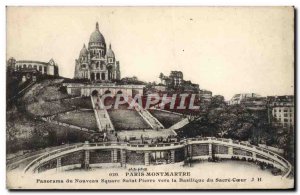Old Postcard Paris Montmartre Panorama of the new St. Peter Square at the Sac...