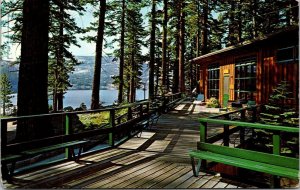 California Amador County Kit Carson Lodge Overlooking Silver Lake 1988