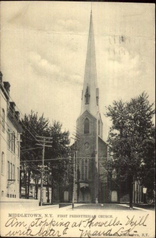 Middletown NY First Presbyterian Church TUCK #1024 c1905 Postcard