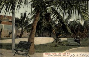 Key West Florida FL Tropical Yard 1907 Used Postcard