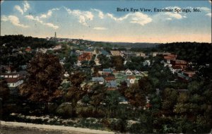 Excelsior Springs MO Bird's Eye View Panorama c1910 Vintage Postcard