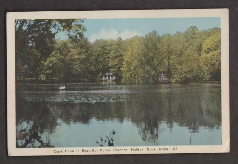 Duck Pond, Public Gardens, Halifax, NS - Unused - Crease