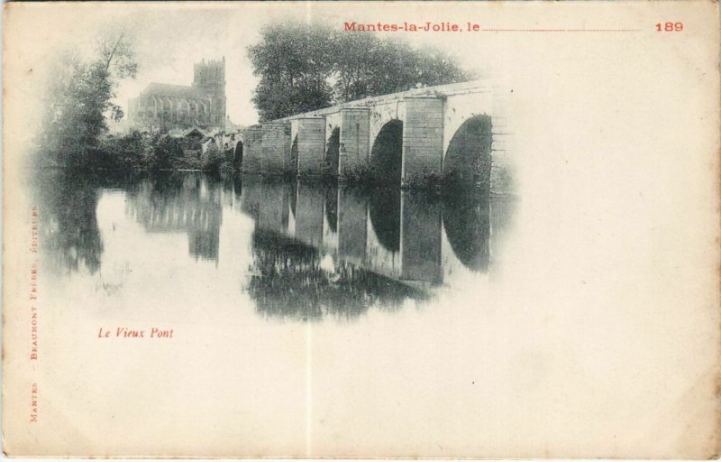 CPA MANTES-la-Jolie Le Vieux Pont (806427)