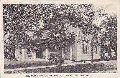 Indiana New Harmony The Old Fauntleroy House Albertype