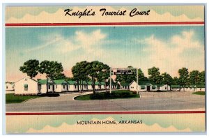 c1940's Knight's Tourist Court & Restaurant Mountain Home Arkansas AK Postcard