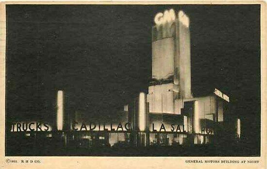 IL, Chicago, Illinois, Century of Progress Expo, General Motors Bldg, Dated 1933