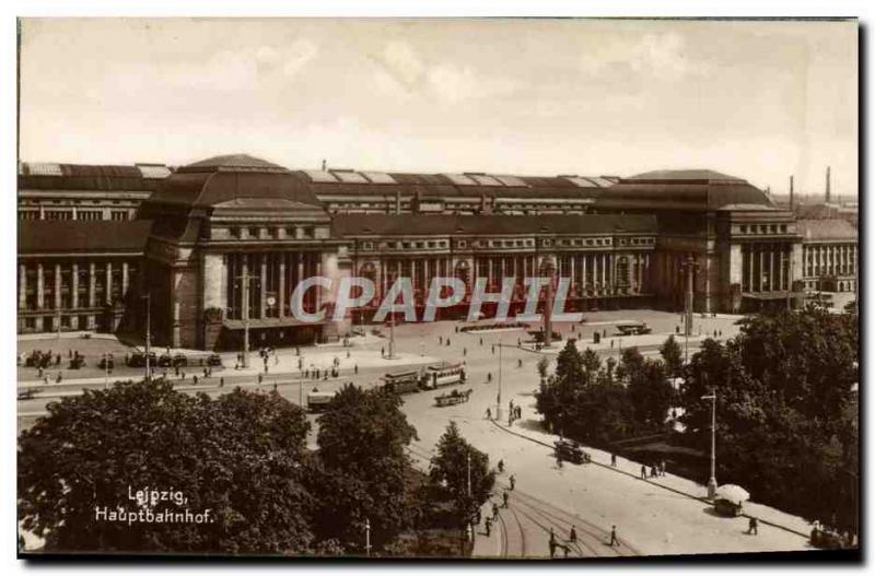 Old Postcard Leipzig Hauptbahnhof