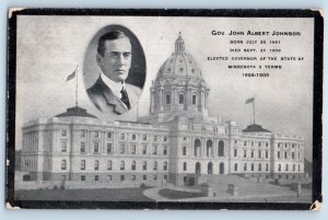 Minnesota Postcard Gov. John Albert Johnson Political Advertisement 1909 Vintage