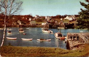 Maine Typical Maine Fishing Village 1958