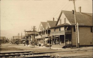 Groveton New Hampshire NH Main St. Homes c1910 CRISP Real Photo Postcard