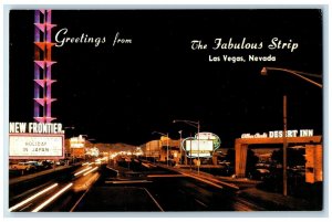 c1960 Fabulous Night Great White Way West Road Las Vegas Strip Nevada Postcard