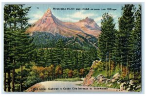 c1940's Red Lodge Highway To Cooke City Entrance To Yellowstone Montana Postcard