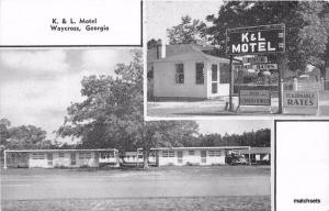 1950s K & L Motel Roadside Waycross Georgia Kropp Postcard 1591