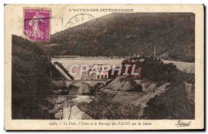 Postcard Old L & # 39Auvergne Picturesque Bridge l & # 39Usine And The Dam Of...