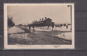 PAKISTAN, INDIA, QUETTA, ROBERTS BARRACKS, SNOW, c1910 ppc., unused