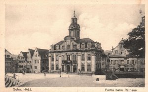 Vintage Postcard 1910's View of Schwäbisch Hall City Hall Germany