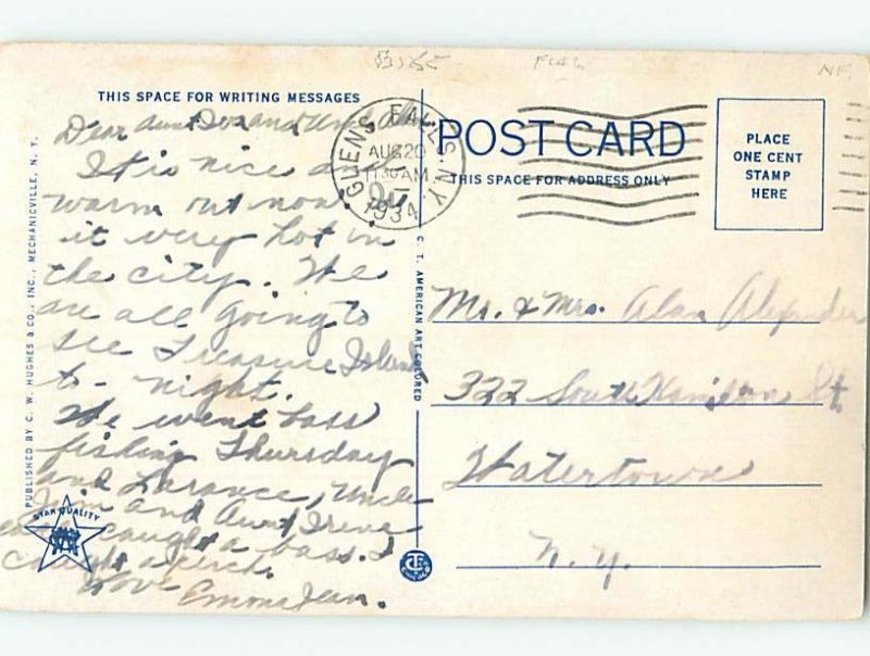 W-Border INSURANCE BUILDING Glens Falls - Lake George New York NY G2216