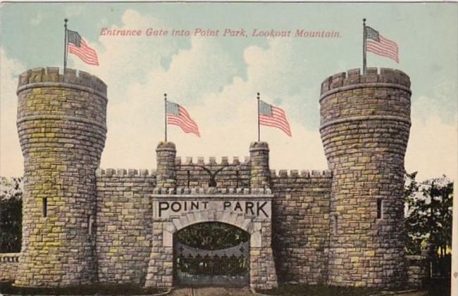 Tennessee Chattanooga Entrance Gate Into Point Park Lookout Mountain