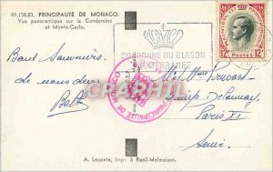 Modern Postcard Principality of Monaco Panoramic view of Monte Carlo and La C...