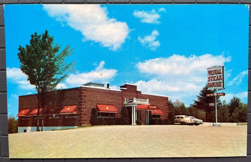 Vintage Postcard Vestal Steak House, 3 1/2 Miles from Binghamton on