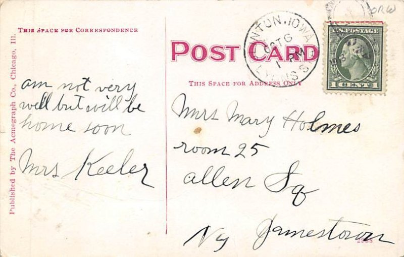 First National Bank Lyons, Iowa Postcard