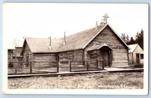 Whitchorse Vermont VT Postcard RPPC Photo The Little Log Church Of England
