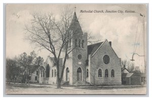 Junction City Kansas Postcard Methodist Church c1909
