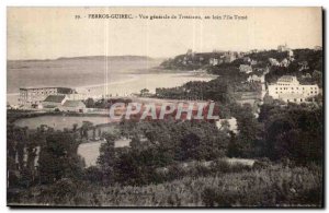 Old Postcard Perros Guirec Trestraou General view at loinl Miss Tome