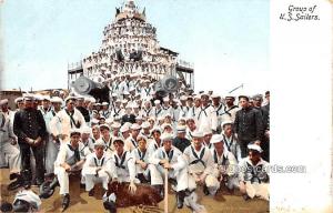 Group of US Sailors Military Battleship Unused 