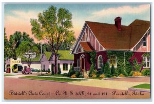 Pocatello Idaho Postcard Bidwell Auto Court Building Exterior View c1950 Vintage