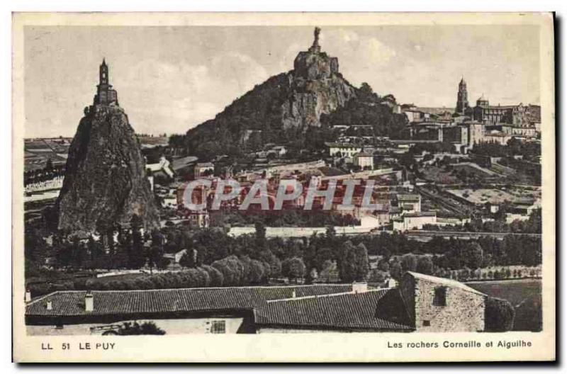 CPA Le Puy Les rochers Corneille et Aiguilhe 