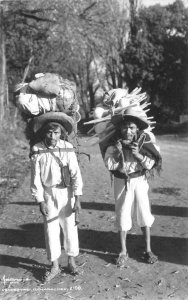 RPPC Vendedores, Cucharas, Mexico ca 1940s Vintage Postcard