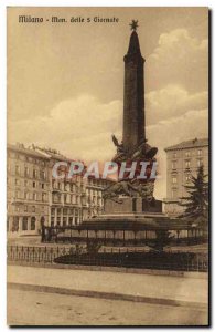 Old Postcard Milano My delle 5 giornate