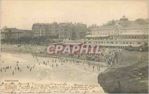 Old Postcard Biarritz Great Plaza Hotel and Casino Municipal Victoria (map 1900)