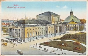 BERLIN GERMANY~STAATSOPER und HEDWIGKIRCHE~1928 MESSAGE IN JAPANESE