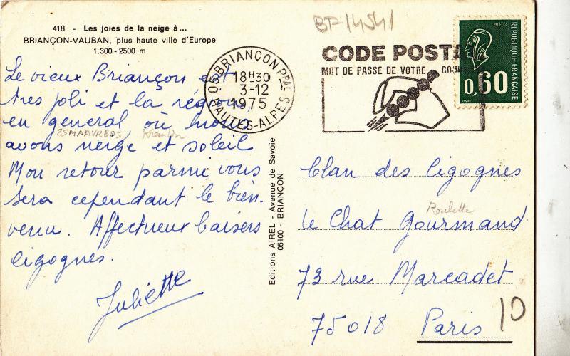 BF14541 briancon vauban plus haute ville d europe  france front/back image