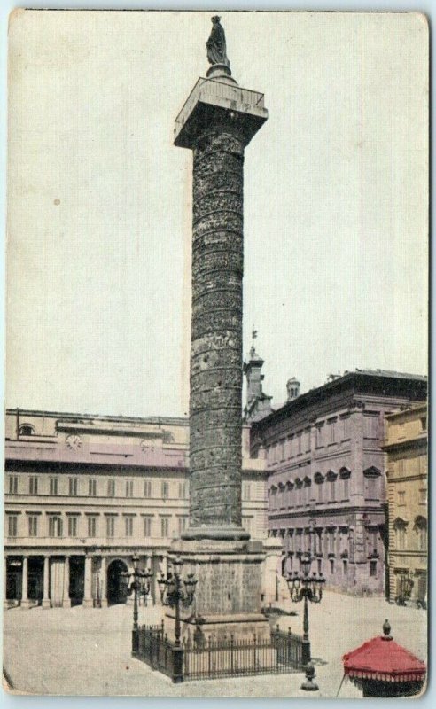 Postcard Column of Marcus Aurelius Piazza Colonna Rome Italy Europe