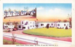 Motel Terrace Deluxe Cabins Esso Station Somerville NJ Vintage Postcard
