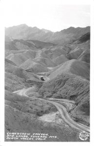 RPPC Corkscrew Canyon, Bad Lands DEATH VALLEY, CA Funeral Mts Frashers 1940s