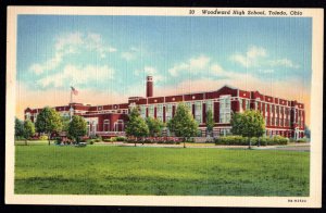 Ohio TOLEDO Woodward High School by Buckeye News Co. - Linen