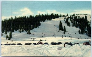 Postcard - Skiers At The Summit Of Berthoud Pass, On Highway U. S. 40 - Colorado