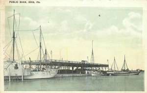 Commericalchrome Erie Pennsylvania Public Dock Hauck 1924 Postcard 6645 