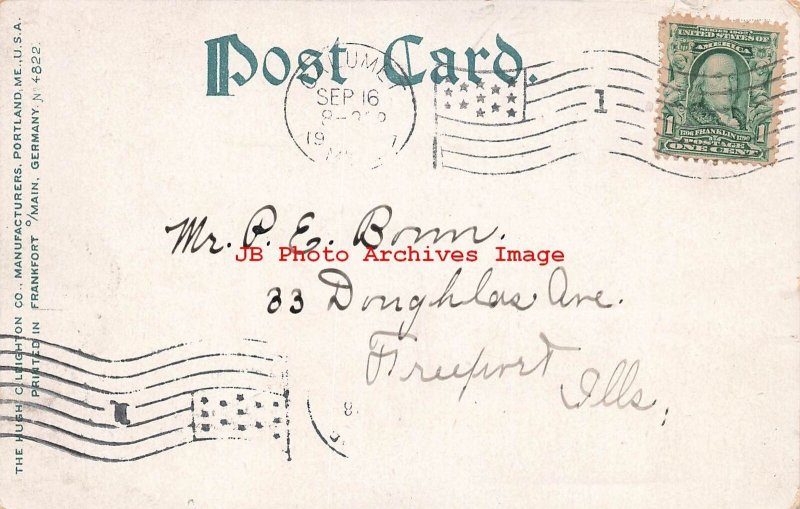 MI, Calumet, Michigan, City Hall, Opera House, 1907 PM, Hugh Leighton No 4822