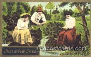 Fishing 1909 close to perfect corners, postal used 1909