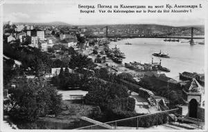 BR42523 Beograd vue du Kalemegdan sur le pont du Roi alexandre I serbia