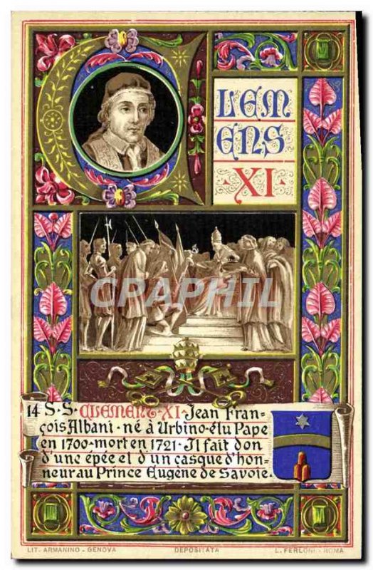 Old Postcard Pope Clement XI