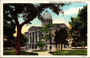 Illinois Springfield Sangamon County Court House Curteich