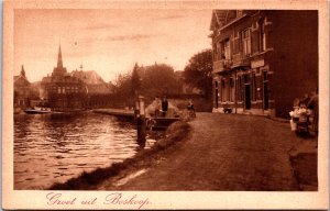 Netherlands Groet uit Boskoop Vintage Postcard C025